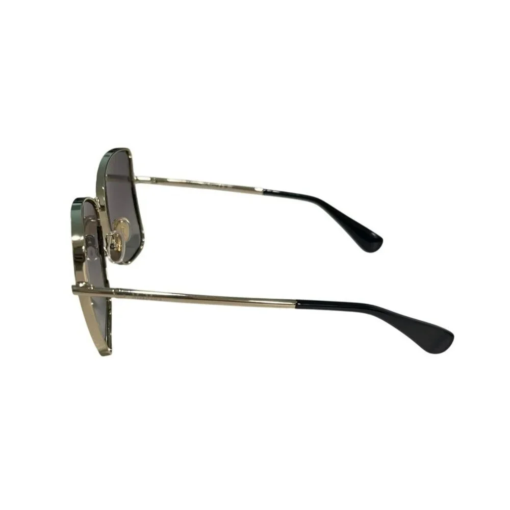 MaxMara Gold Rim Gradient Large Lens Butterfly Sunglasses With Case